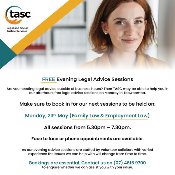 Free Evening Legal Advice Sessions (Family Law & Employment Law) Monday, 23 May 2022