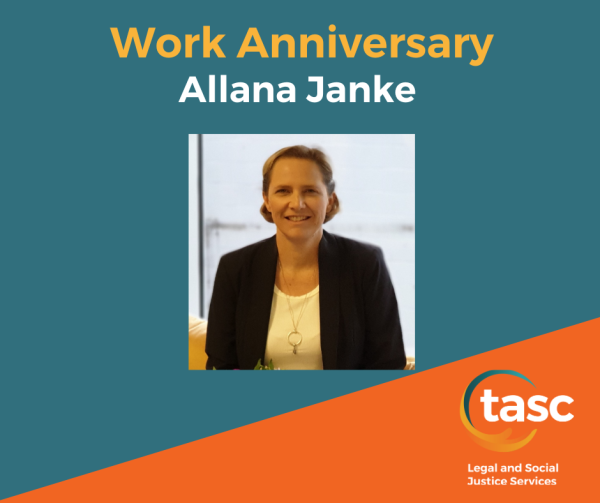 Senior Solicitor Allana Janke Celebrates 11 Years with TASC