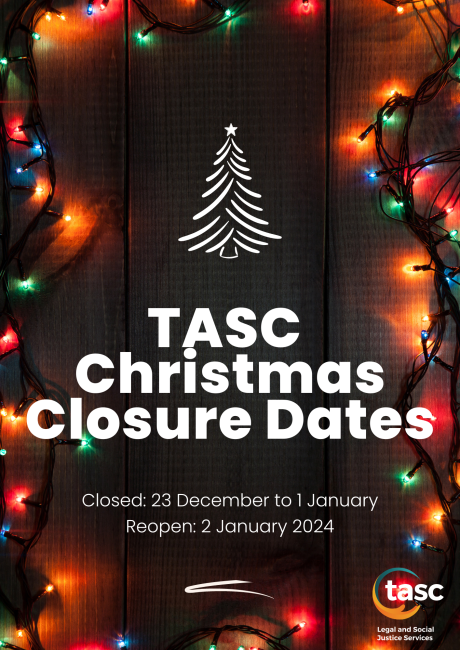 TASC Christmas Closure Dates